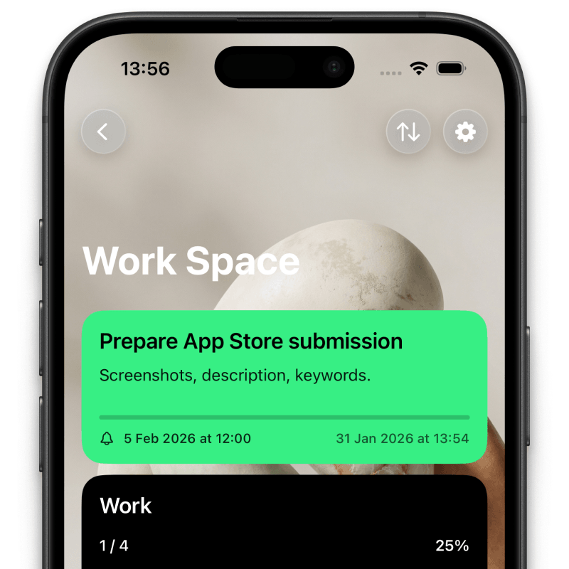 Messo home screen widgets for tasks, countdowns, and notes